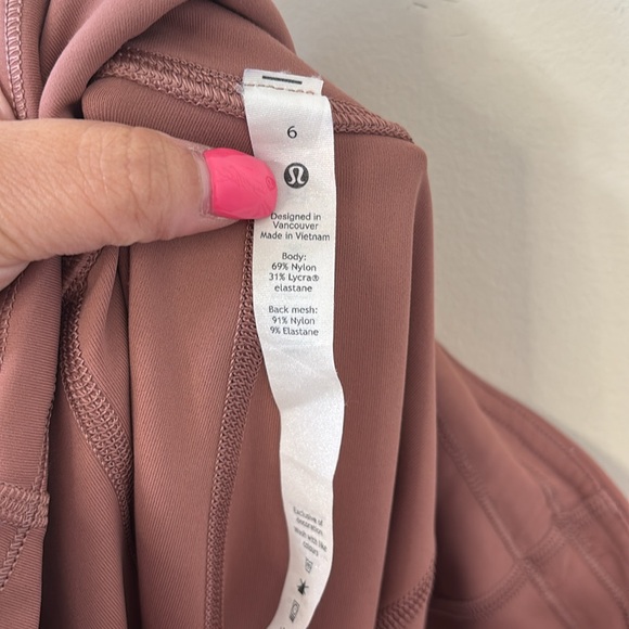 Lululemon Pace Rival High-Rise Crop 22” Leggings Spiced Chai Size 6 - Picture 9 of 10